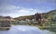 Camille Pissarro First Nepali Weiye Marx and Engels river bank Germany oil painting artist